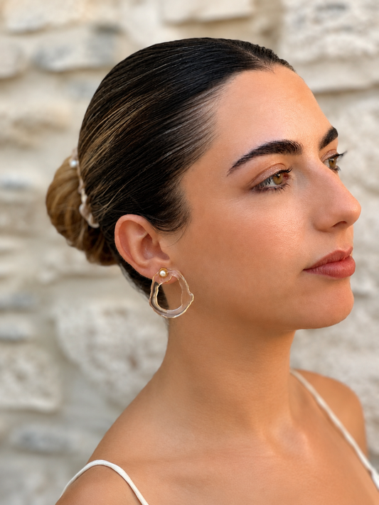Aqua Pearl Studs