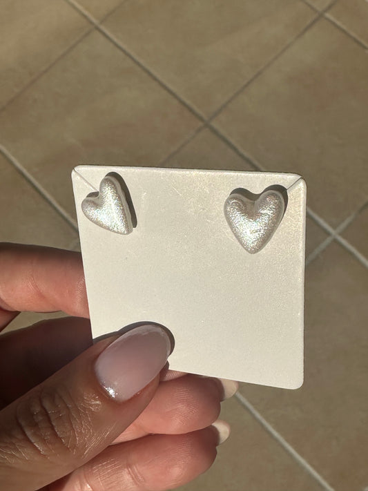 Pearl Heart Studs