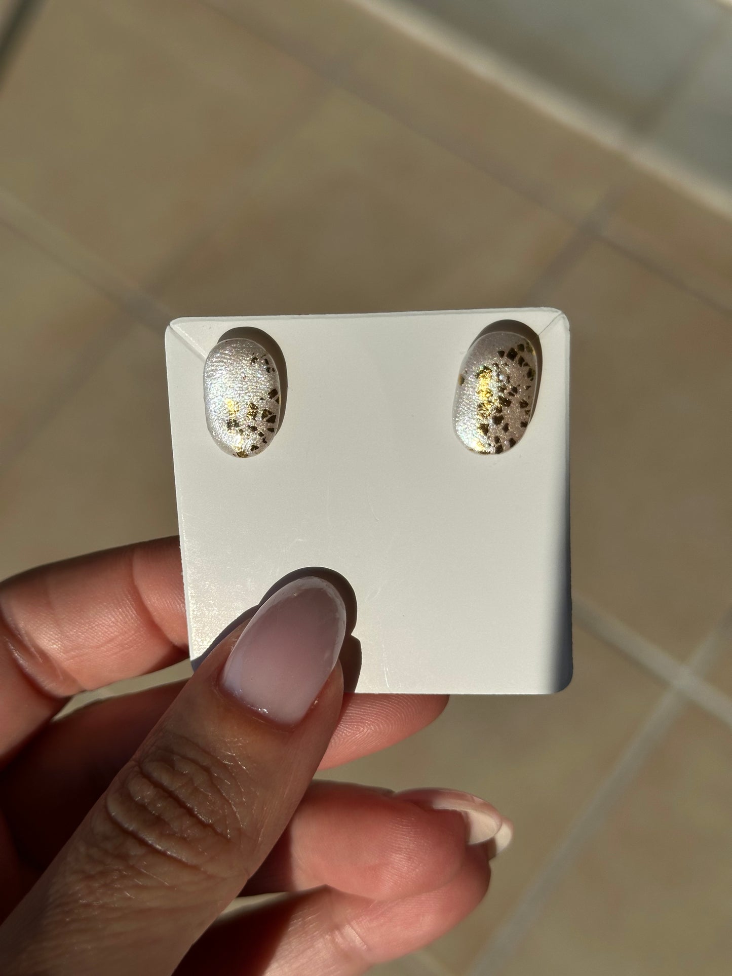 Golden Pearl Studs