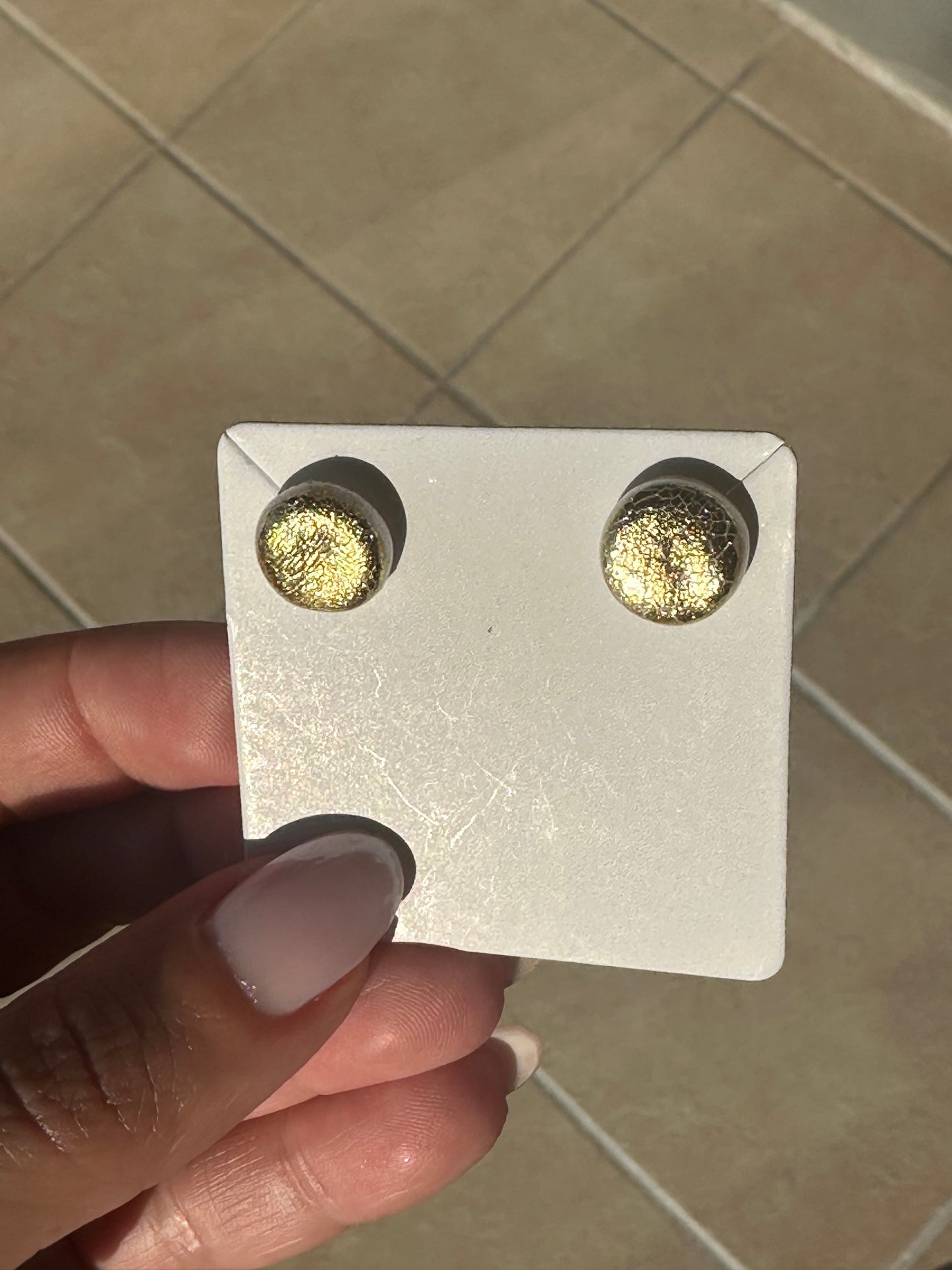 Golden Stardust Studs