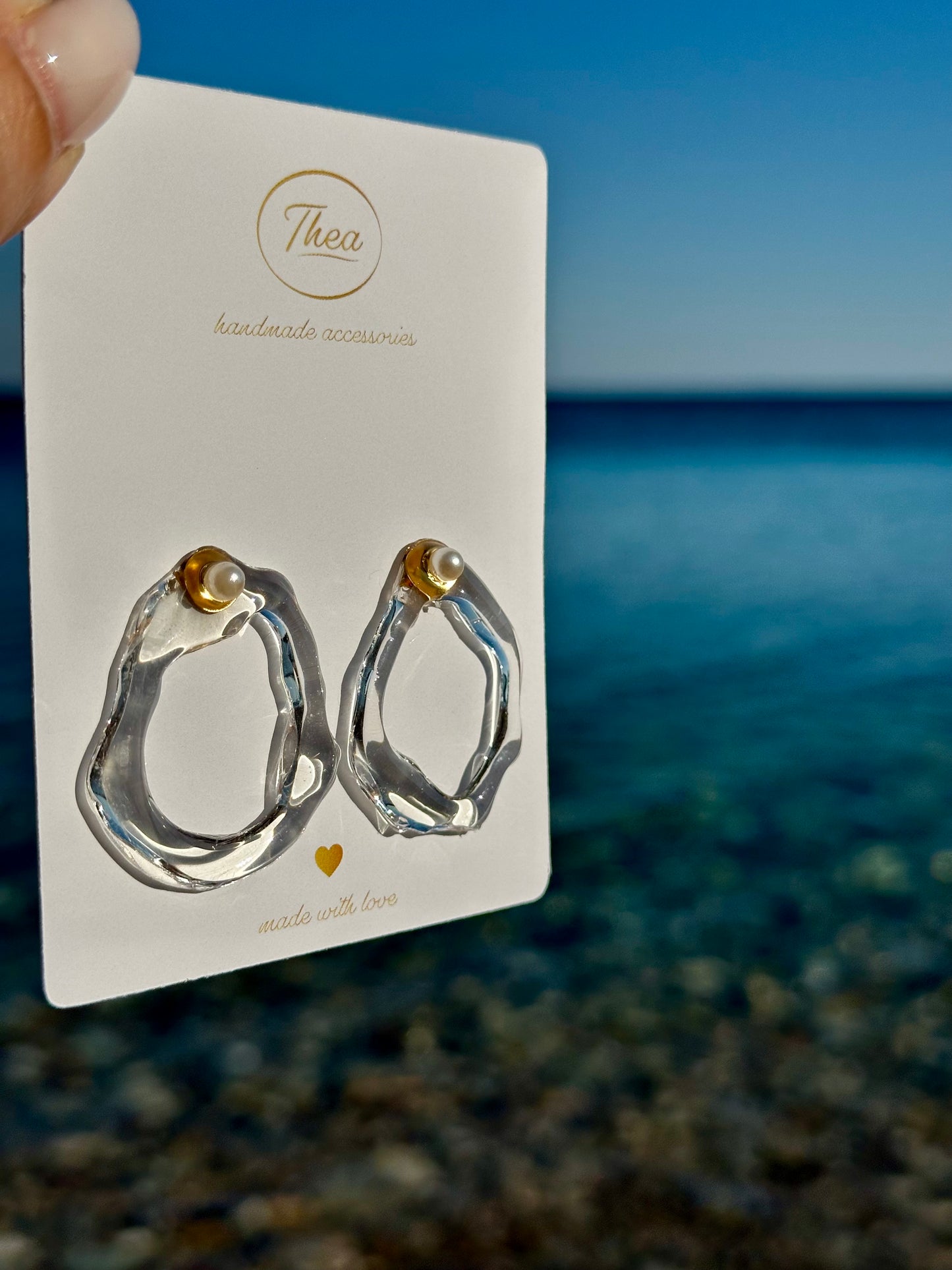 Aqua Pearl Studs