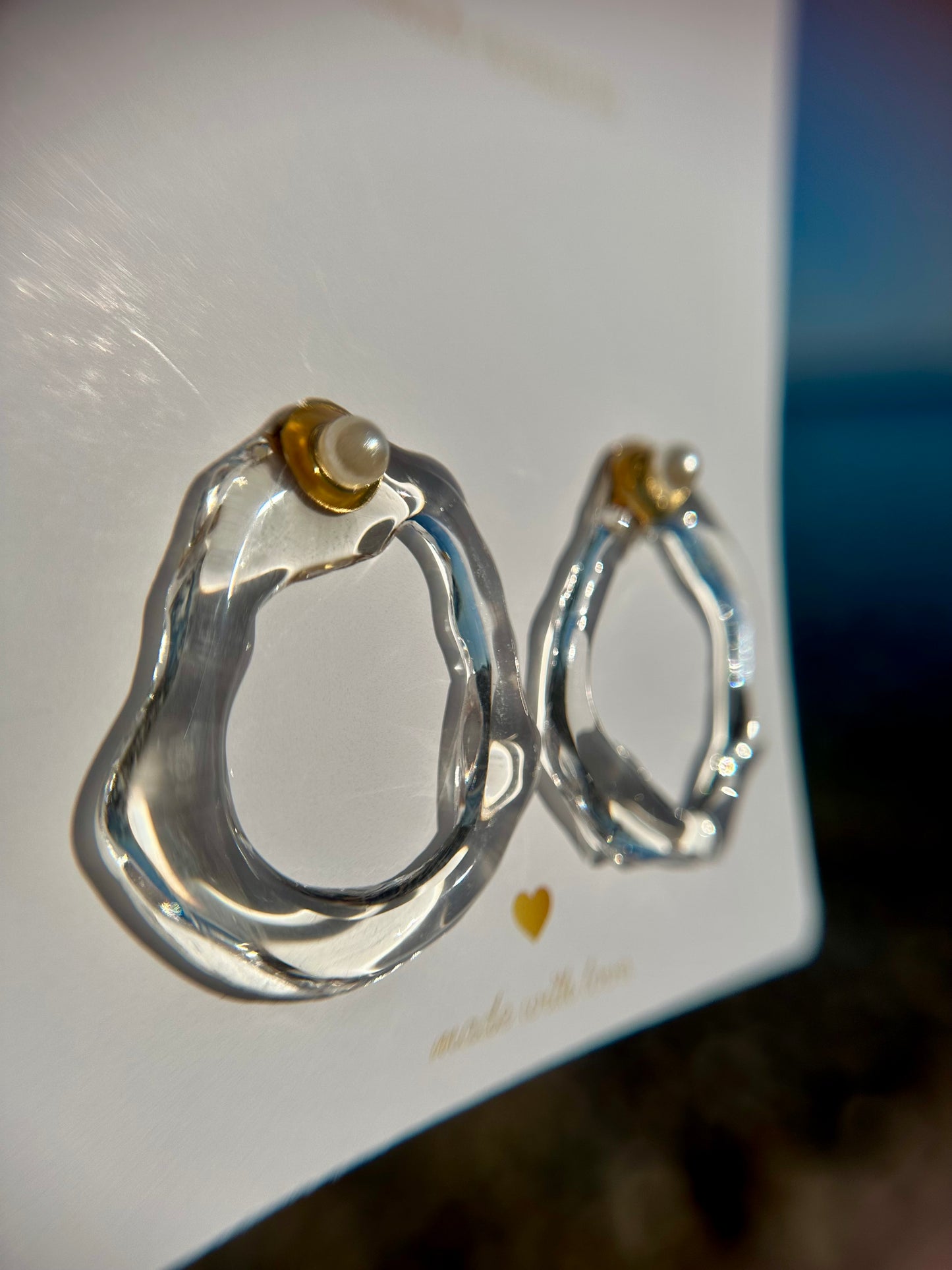 Aqua Pearl Studs