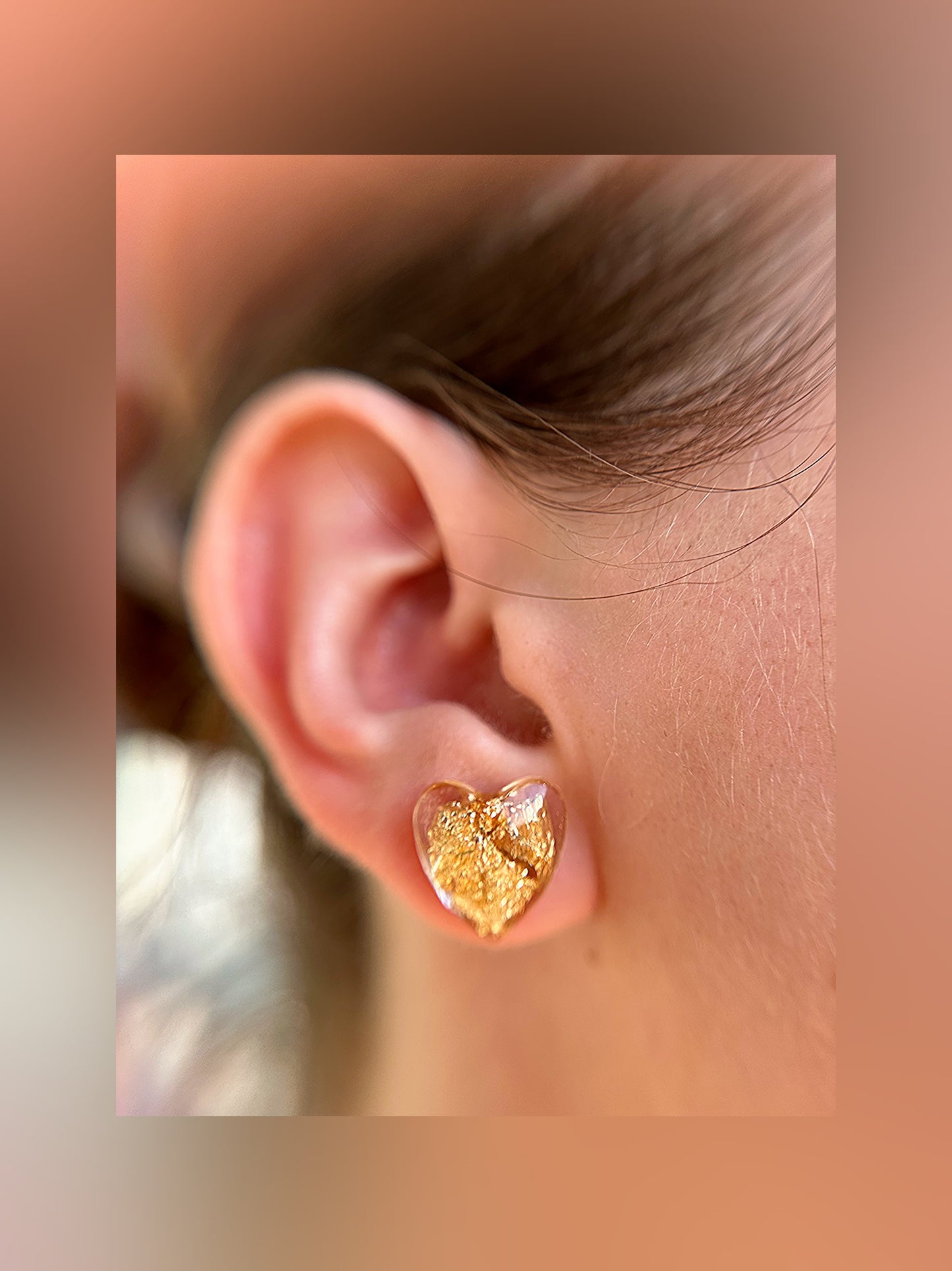 ‘Goldleaf’ resin earrings